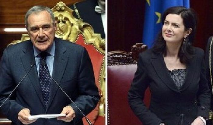 Grasso-Boldrini ai grillini: rispettate le istituzioni