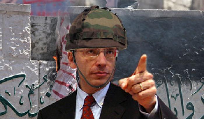 Letta con l'elmetto alla guerra di Siria