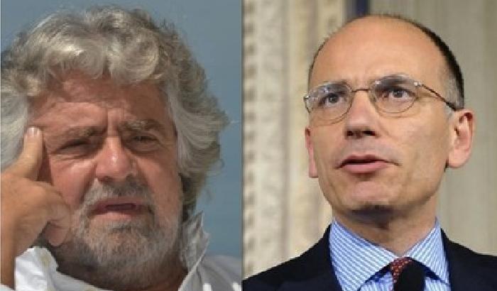 Grillo spernacchia Letta sul lavoro: facce Tarzan