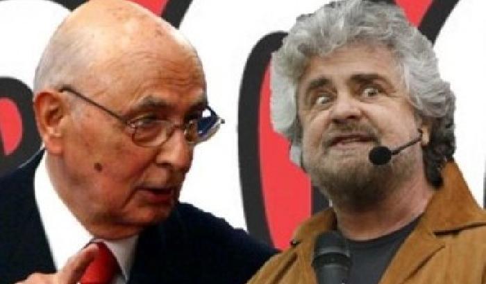 Grillo va da Napolitano al Quirinale