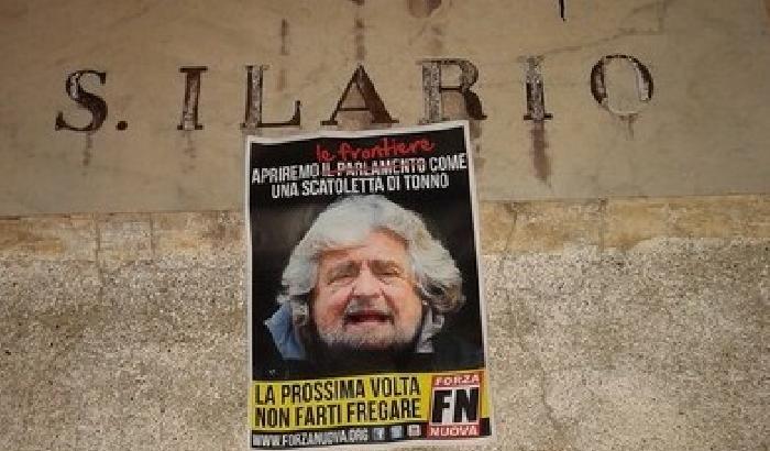 Forza nuova: blitz anti immigrazione a casa di Beppe Grillo