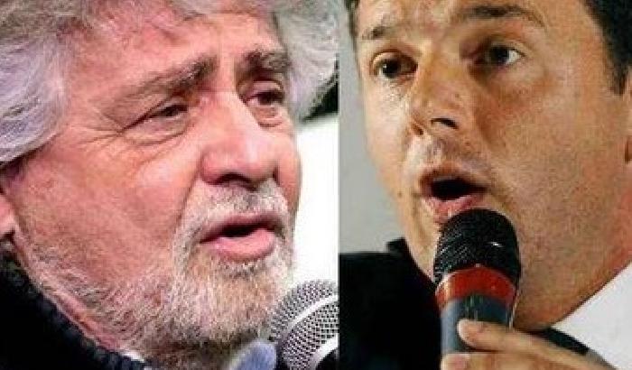 Pregiudicatellum: Grillo attacca l'intesa Renzi-Berlusconi