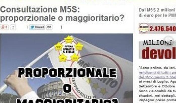 Legge elettorale: la base M5s online sceglie il proporzionale