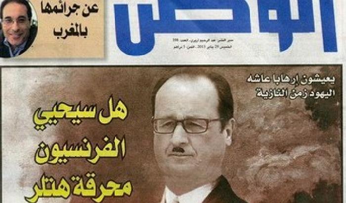 Hollande come Hitler sul giornale marocchino