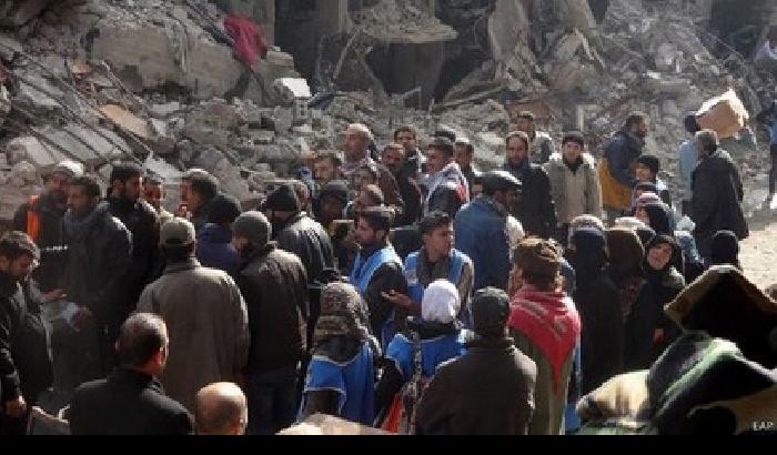 foto scattata dall'Onu lo scorso gennaio a Yarmouk