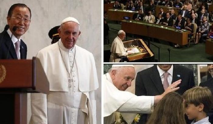 Il Papa all'Onu: per tutti, casa, lavoro e terra