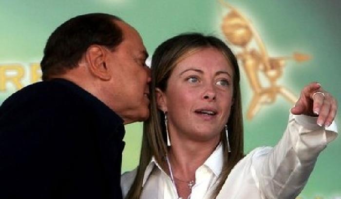 Berlusconi e Giorgia Meloni 