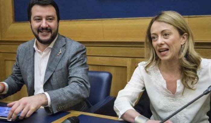 Matteo Salvini e Giorgia Meloni