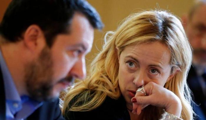 Giorgia Meloni e Matteo Salvini