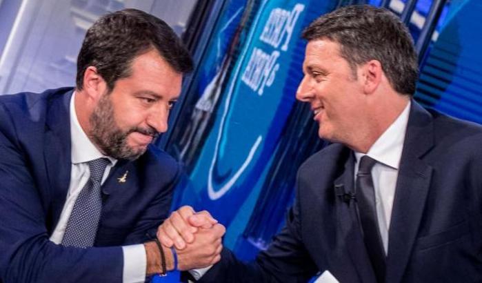 Salvini e Renzi spingono su Draghi per liberarsi del governo Conte-Pd