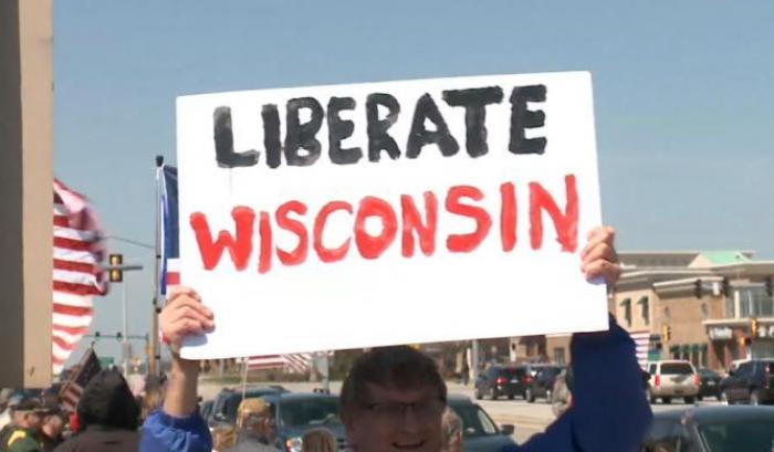 Sorpresa: trovati 72 infetti tra i manifestanti del Wisconsin contro la quarantena