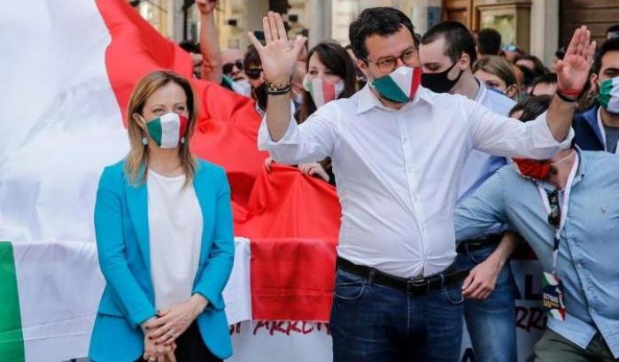 Giorgia Meloni a Catania: solidarietà per Salvini? No, per non lasciare campo libero alla Lega