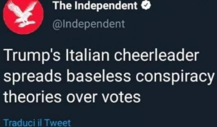 Il titolo dell'Independent