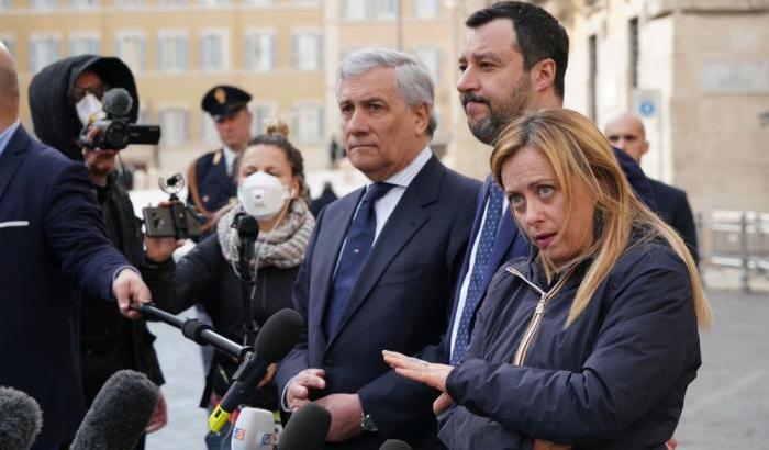 Tajani, Meloni e Salvini