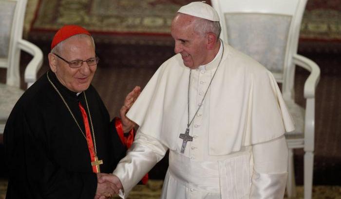 Papa Francesco e il patriarca di Babilonia dei caldei, il cardinale Louis Rapahel Sako