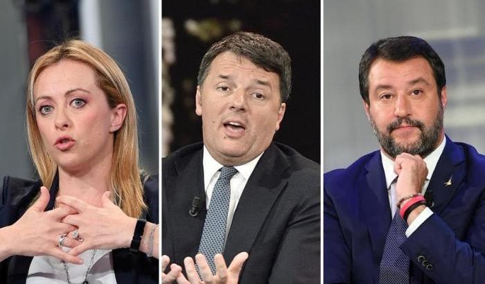 Renzi, Meloni e Salvini