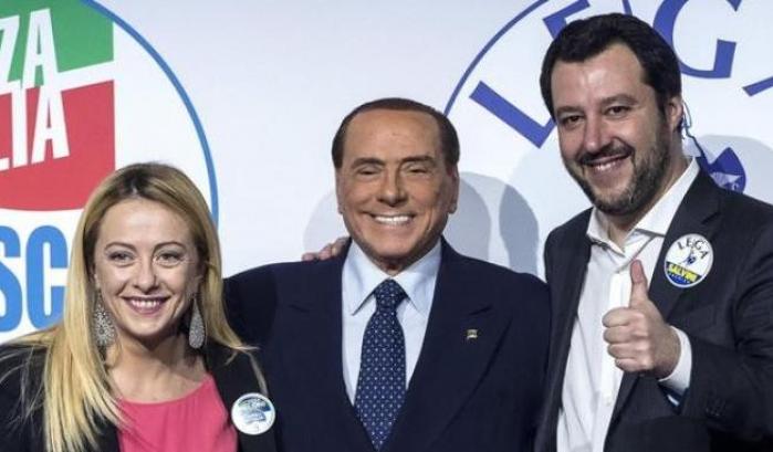 Silvio Berlusconi, Giorgia Meloni e Matteo Salvini