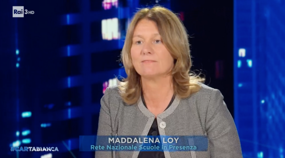 La no vax Maddalena Loy ospite fissa a Cartabianca, Anzaldi: 