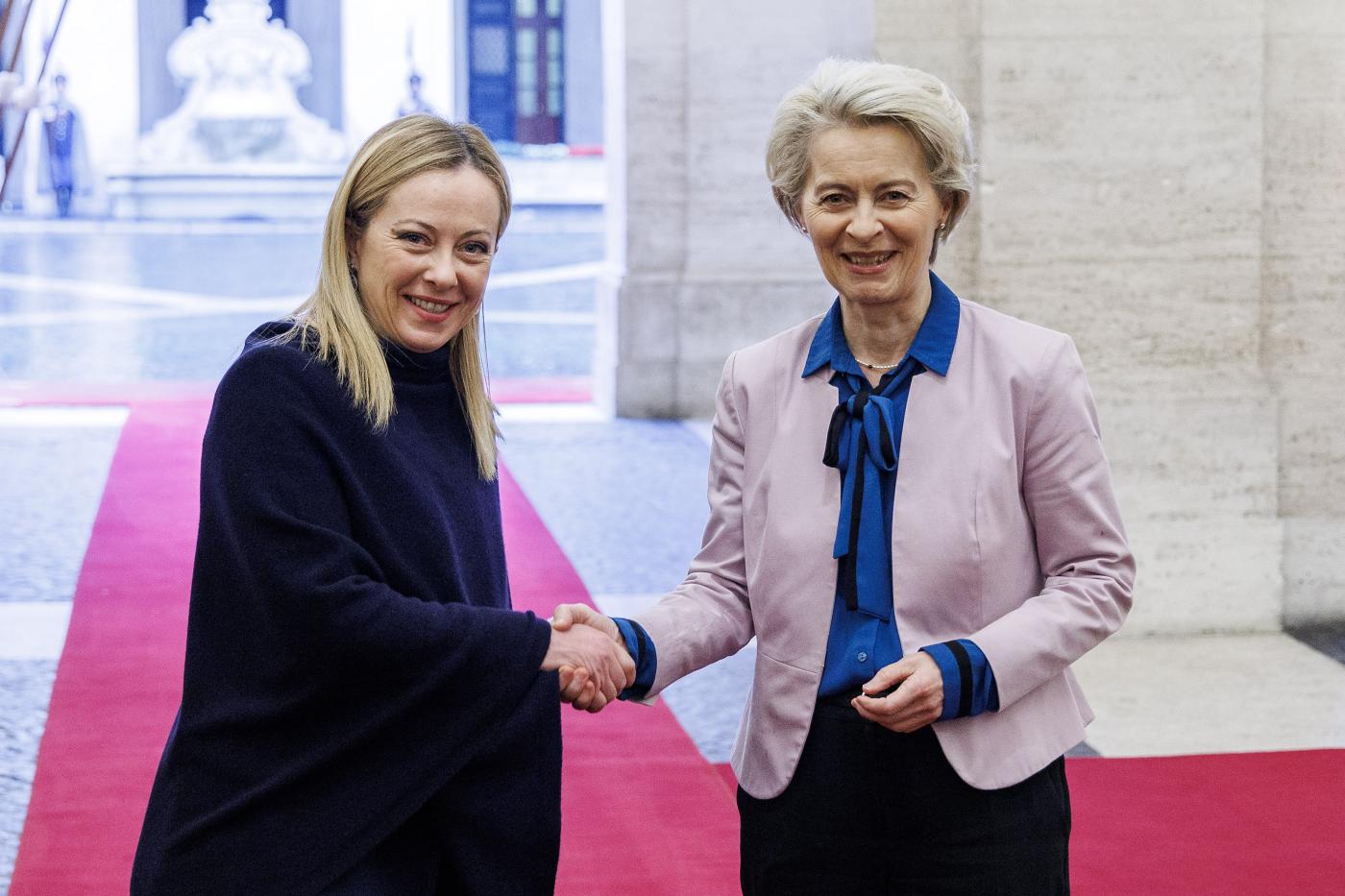 Giorgia Meloni incontra Von Der Leyen a Palazzo Chigi: ecco cosa si sono dette le due leader