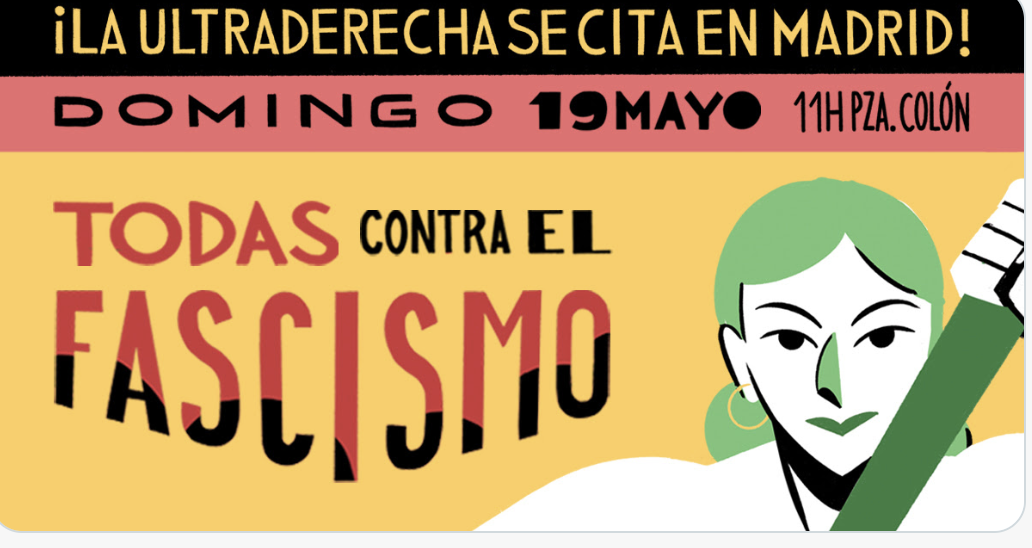 A Madrid Vox convoca l'internazionale nera e le strade si riempiono di bandiere rosse contro il fascismo